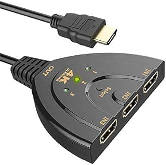 LAPSTER 3 Port HDMI 4 K 1.4V Version Switch Splitter with Pigtail Cable for Xbox One, PS3, 4, TV (Black)
