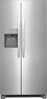 33" Side-by-Side Refrigerator with 22.2 cu. ft. Total Capacity, Air Filter, LED Interior Lighting, Ice Maker in Stainless Steel