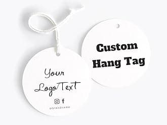 100 pcs Custom Hang Tags,Personalized Your Logo and Text Price Tags Jewelry Hang Tags Labels (2x2 inch)