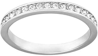 Crystal Authentic Rare White Rhodium Plated Ring, Size 8 - Hypoallergenic Fancy Jewelry Collection For Women