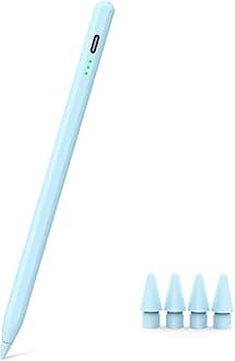 Pencil for iPad 2018-2025, 13 minutes fast charge, Pixel Precision, Tilt Sensitive Stylus Pen Compatible Apple iPad A16 11/10/9/8/7/6th Gen, Pro 12.9/11/13 Inch M4, Air 3/4/5/M2/M3, Mini 5/6/7, Blue