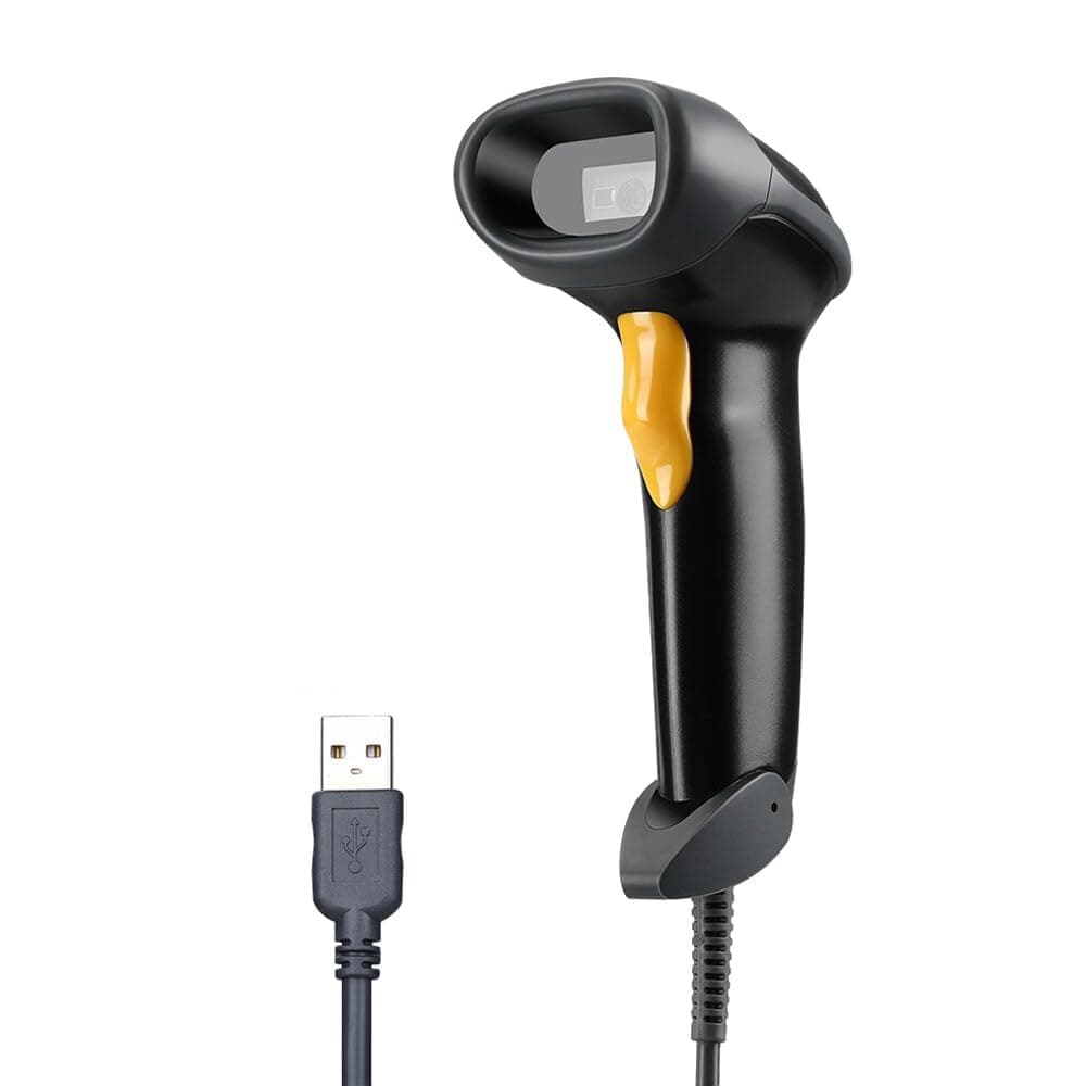 Eyoyo Handheld USB 2D Barcode Scanner, Wired Automatic QR Code Scanner PDF417 Data Matrix Bar Code Reader with Long USB Cable for Mobile Payment, Library Book Convenience Store, Supermarket, Warehouse