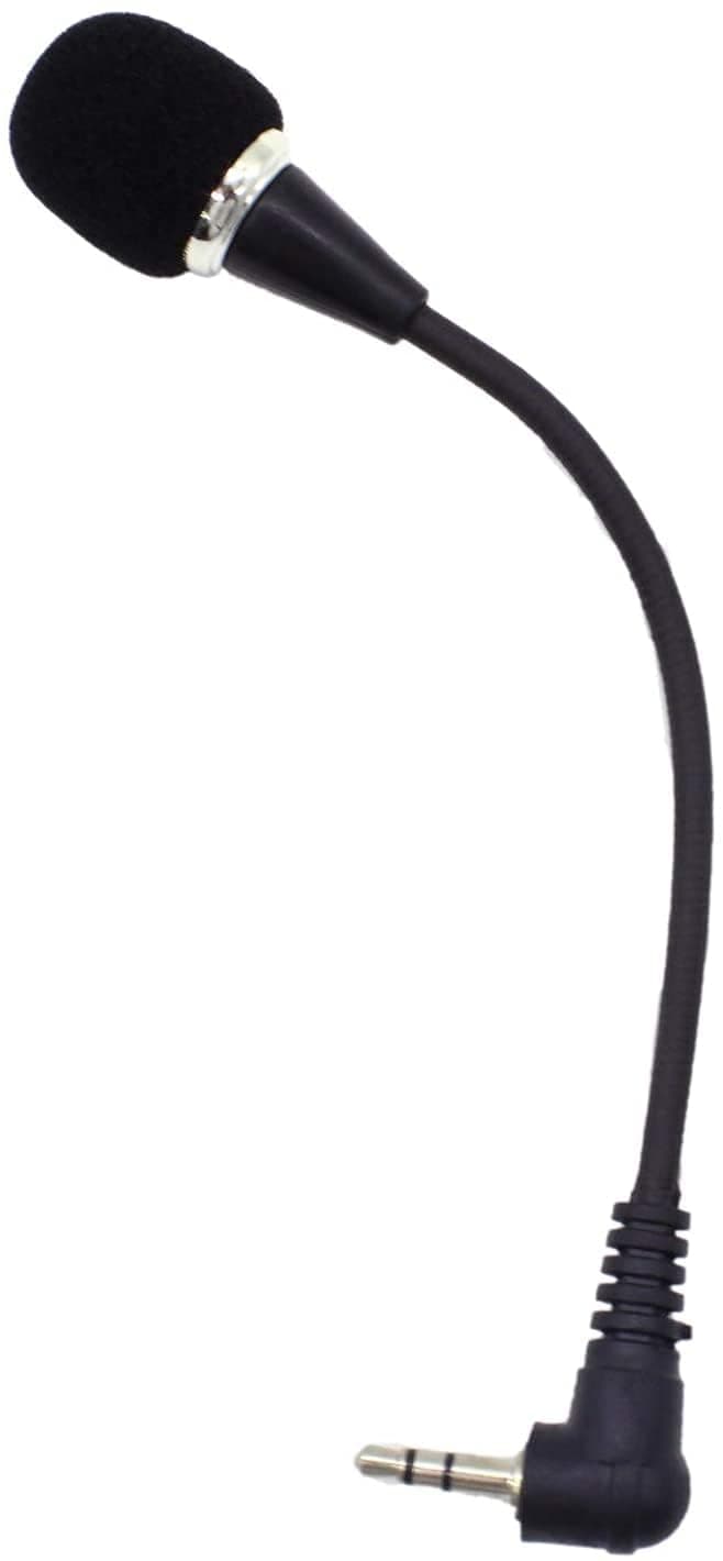 Mini Microphone Mini Notebook Mic 3.5 mm Socket Notebook Microphone, Compatible for PC Laptop Notebook (1 Piece/Black)