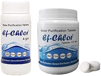 Water Purifier Tablet Combo Pack - Overhead/Underground Water Tank | 4gm-20 Tab Jar for 1000L + 1.67gm-50 Tab Jar for 500L | Purify and Safeguard Supply