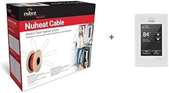 NuHeat nVent Floor Radiant Heat Cable N2C045, 240 V, 45 sq. ft.+ Home Programmable Thermostat AC0056