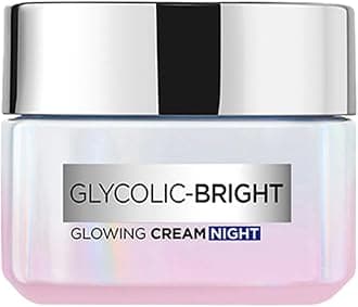 L’Oréal Paris L'Oreal Glycolic Bright Glowing Night Cream, 50ml | Overnight Brightening Cream with Glycolic Acid that Visbily Minimizes Spots & Reveals Glowing skin