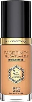 Max Factor Facefinity 3-in-1 All Day Flawless Liquid Foundation, SPF 20-84 Soft Toffee, 30 ml