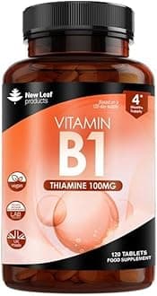 Vitamin B1 Thiamine Supplement 100mg (4 Months Value Supply) Thiamine Vitamin B1 High Strength – Heart Health, Healthy Nervous System, Immune Health, Energy Release Vegan, Gluten-Free, UK,120 Tablets