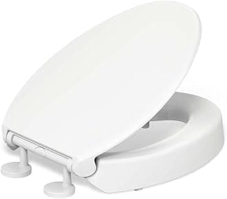 KOHLER Hyten Elevated Quiet-Close Elongated toilet seat, White