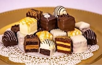 Best Chocolate Lovers Petit Fours - Bite Size Dessert Appetizers (60 Piece Tray)