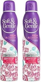 Soft & Gentle Fresh Blossom Antiperspirant Deodorant Spray, 250ml (Pack of 2)