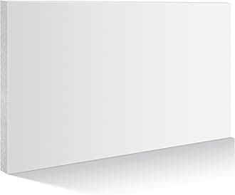 Wesiti Hdpe Plastic Sheets 3/4 Thick Hard Hdpe Polyethylene Sheet, High Density Polyethylene Board for Crafts Flat Panel DIY Materials for Home Decor Handcrafts (White,12 x 8 Inch)