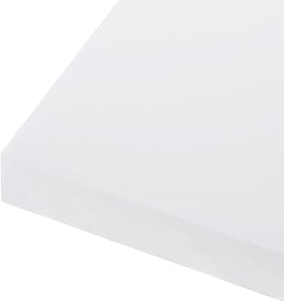 12" x 6" x 3/4" HDPE Plastic Sheet, High Density Polyethylene Sheet Cutting Board White Solid Block, [for DIY, Home Floor]