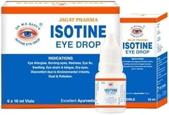 Isotine Eye Drop With 8 Herbs|For Redness|Irritation|Eye Pain|Increased Screen Time Pollution |1 Box(10Ml X 6 Eye Drops)