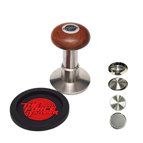 The Force Tamper-Automatic Impact Coffee Tamper Adjustable Const Pressure and Autoleveling Tri-Distribute Set (Mush, 58.50mm)