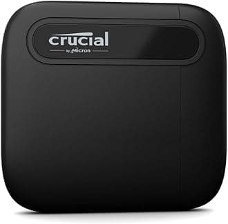 Crucial X6 1TB Portable SSD - Up to 800MB/s - PC and Mac - USB 3.2 USB-C External Solid State Drive - CT1000X6SSD9