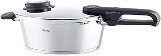 Pressure Cooker with Steamer Insert and Tripod, Suitable for All Hob Types Including Induction, Stainless Steel, Capacity: 4.5 L, Diameter: 22 cm, Vitavit Premium