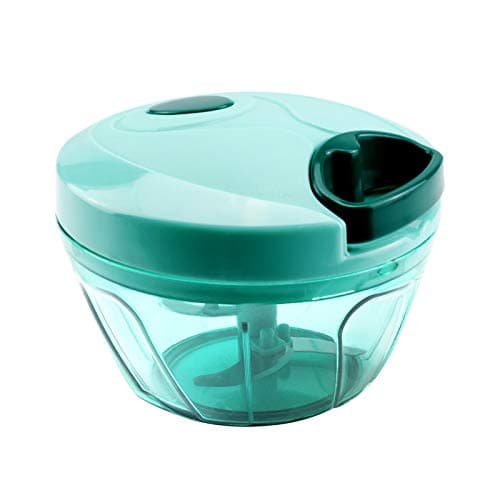 Pull String Chopper Manual Food Processor for Fruits Onions Garlic Peppers and Nuts, 2 Cups