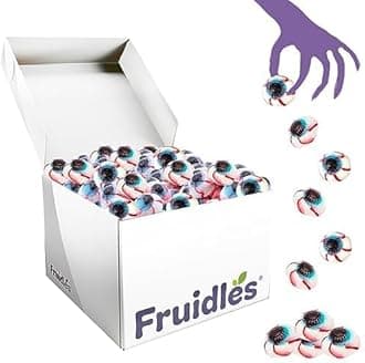Fruidles Halloween Spooky Eyeballs Gummi Candy, Delicious Assorted Colors & Fruit Flavors Gummies (17.6 Pounds)