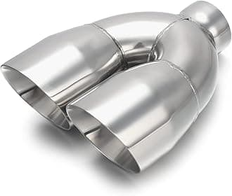 Exhaust Y Pipe 2.5" Inlet, A-KARCK Stainless Steel 3.5" Outlet 9.5" Long Y Pipe Withstands High Temperatures