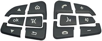 Angelguoguo Car Steering Wheel Button Switch Trim Cover Sticker Fit for Mercedes Benz C GLC V Class W205 X253 W447