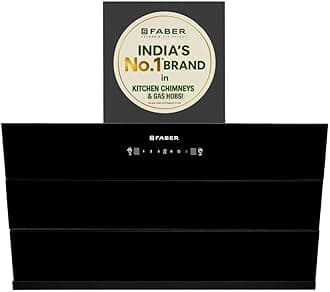 - Faber Bliss 90cm 1350m³/hr Filterless Kitchen Chimney | Slant Body | Autoclean Alarm|Moodlight | Touch&Gesture | 8Yr on Motor,2Yr Comprehensive Warranty by Faber | Hood Bliss FL SC HC BK IN 90, Black