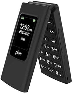 Plum Flipper 4G Volte Unlocked Flip Phone, Easy to Use, TMobile - Black