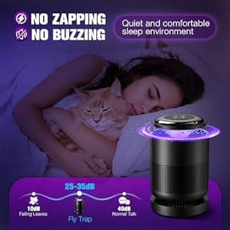 Fruit Fly Traps for Indoors, Remote Control Fruit Fly Trap Gnat Mosquito Trap, Catch Insect Indoor with Light Suction Sticky Glue (Pack of 10), Adjustable Brightness & Fans (Black)