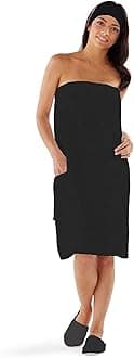 BOCA BT TERRY Womens Spa Wrap - 100% Cotton Spa, Shower, Bath and Gym Towel w Snaps - Med/Large, XXL, 4XL, 6XL