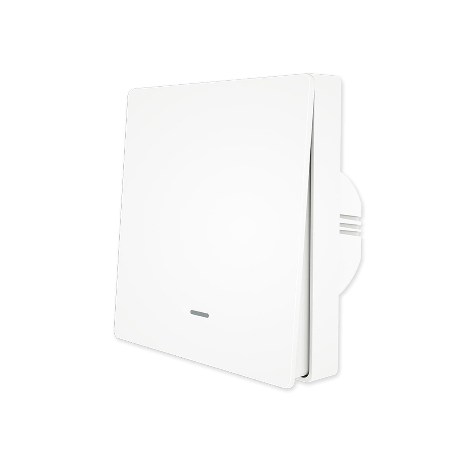 ZigBee Smart Wall Light Switch No Neutral Wire Required, No Capacitor Needed, Smart Life Tuya Remote Control, Works with Alexa, Google Home, Tuya ZigBee Hub Required, 1 Gang, White