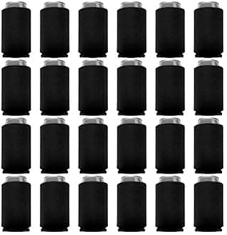 Can Cooler Sleeves Blank Poly Foam (48, Black)
