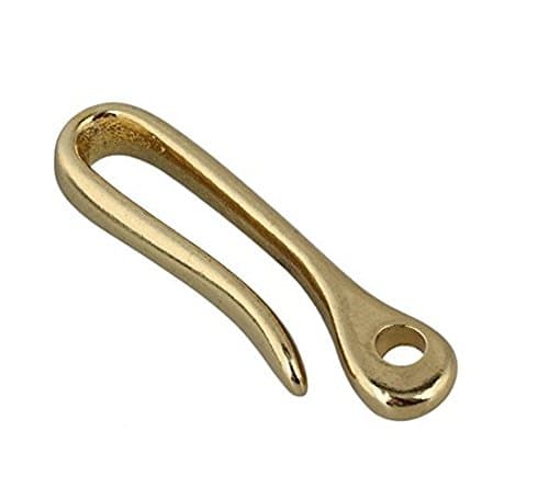 Fulla2116 Solid Brass Hook Key Chain U Hook Clip Holder