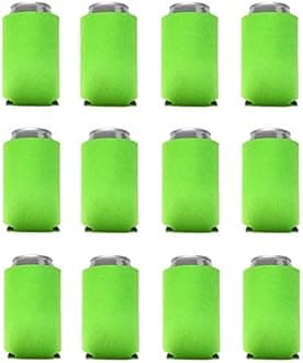 Can Cooler Sleeves Blank Poly Foam (12, Neon Green)