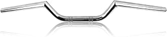 FLYPIG Motorcycle 7/8" Handlebar Drag Bar Ace Clubman Style Handlebars 22MM Handlebar Universal For Pit Dirt Bike Motocross Bobber Custom Mini Bike Chrome
