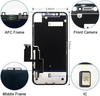 for iPhone XR LCD Screen Replacement 6.1 inch(Model A1984, A2105, A2106, A2108) Display digitizer Assembly Touch Screen,with Frame Assembly Repair Tool