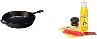 10.25 Inch Cast Iron Skillet Seasoned Cast Iron Care Kit