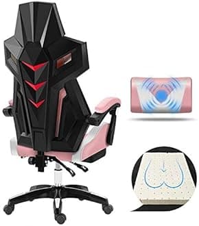 Gaming Chair Computer Chairs Swivel Chair Video Game Chair, Elevating Rotary Reclining Office Chair Built-in Latex Cushion With Footrest Ergonomics Computer Chair Massage Pillow Warm as ever To purs