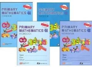 Singapore Primary Mathematics Level 4 Kit (U.S. Edition), Workbooks 4A and 4B, and Textbooks 4A and 4B