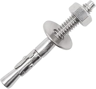 Horiznext 1/4"x 2-1/4" inch Stainless Steel Standard Strong Wedge Anchor, Fas...