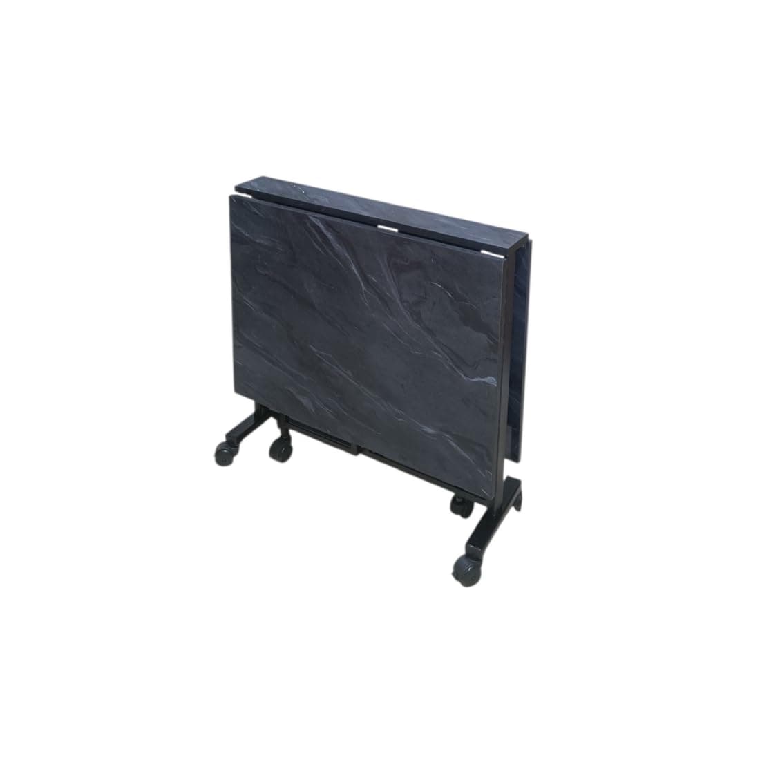 Ekam's Folding Dining Table and Desk - Space Saving Wall Side Table for Kitchen, Living Room, Floating Desk for Small Space, Black Marble PLB Board (Assembly Require)