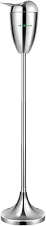 VIVOSUN Adjustable Outdoor Ashtray, Covered for Outside Patio, Windproof Standing With Lid, Smokeless for Home, Height 21.5" to 35" Indoor (Chrome)
