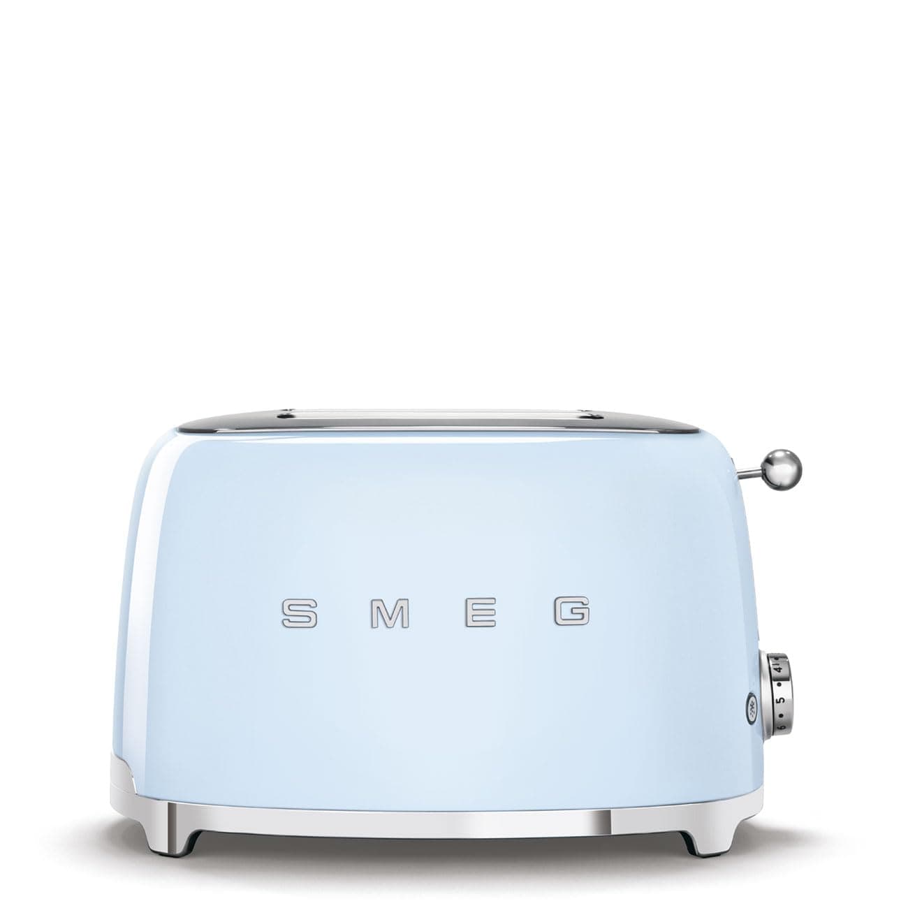 SMEG 2 Slice Toaster with 6 Presets and Defrost Function and Removable Crumb Tray TSF01PBUS, Pastel Blue