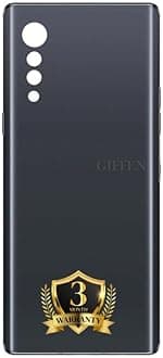GIFFEN® 100% OG Mobile Back Panel Back Glass Compatible with LG Velvet 5G (Aurara Grey-Black) | with Logo & 3 Months Warranty