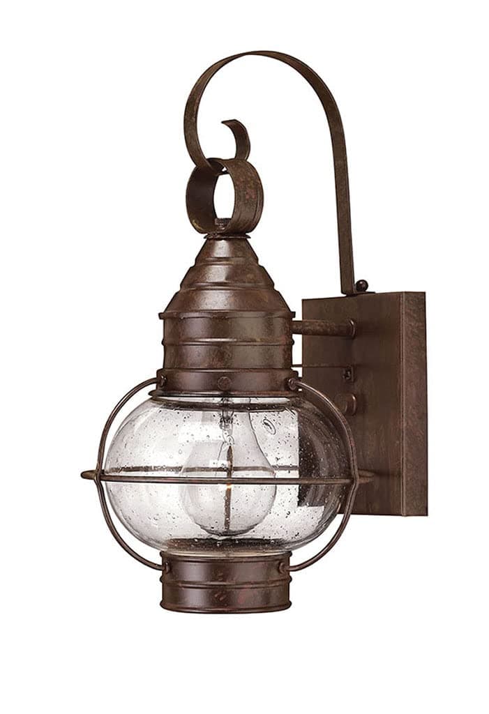 Hinkley Cape Cod Collection Rustic One Light Extra Small Outdoor Wall Mount, Sienna Bronze