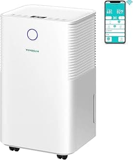 VIVOSUN 10L/D 2,000 Sq. Ft. Dehumidifier, Ultra-Quiet Auto Defrost Dehumidifier Equipped with 2L Water Tank, Smart WiFi App, Color Digital Display, 24-hour Timer for Home, Basement, Bedroom