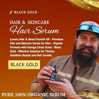 All-Natural Beard Oil for Men – Luxury Beard Growth Oil – Organic Hair & Skin Serum with Orange Citrus Scent - 1 oz
