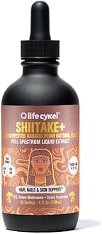 Shiitake Mushroom Extract with Kakadu Plum - Advance Organic Mushroom Supplement for Hair, Nail and Skin - Potent Vitamin C Immune Boost for Adults - 4 Fl Oz