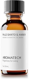 AromaTechPalo Santo & Amber Premium Aroma Oil – Grounding & Inspiring Home Fragrance with Notes of Clary Sage & Lavandin for Scent Diffusers, Cold-Air and UltraSonic Scent Machines – 30 mL