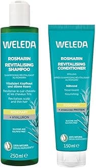 Weleda Rosemary Oil Revitalising Shampoo and Conditioner Set, Hair Growth, Thinning Hair, Hair Loss, Healthy Scalp, Women & Men, Natural & Organic