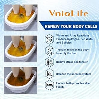 Upgrade Ionic Foot Bath Detox Machine, LCD Display Ion Foot Spa Detox Machine, 8 Detox Modes for Home Use Beauty Salon with Arrays, Heating Waist Belt